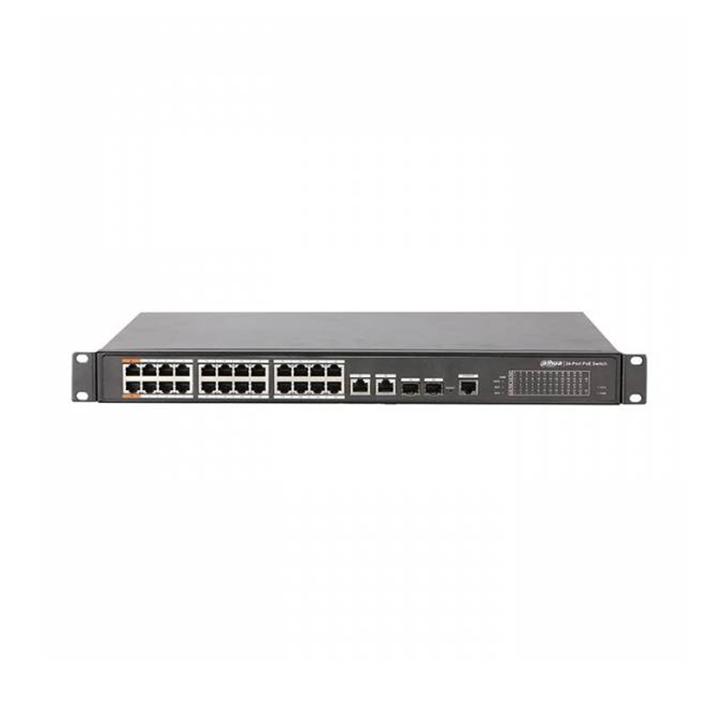 Managed Switch 24-port 100 Mbps POE + 2-port Gigabit DAHUA DH-PFS4226-24ET-240