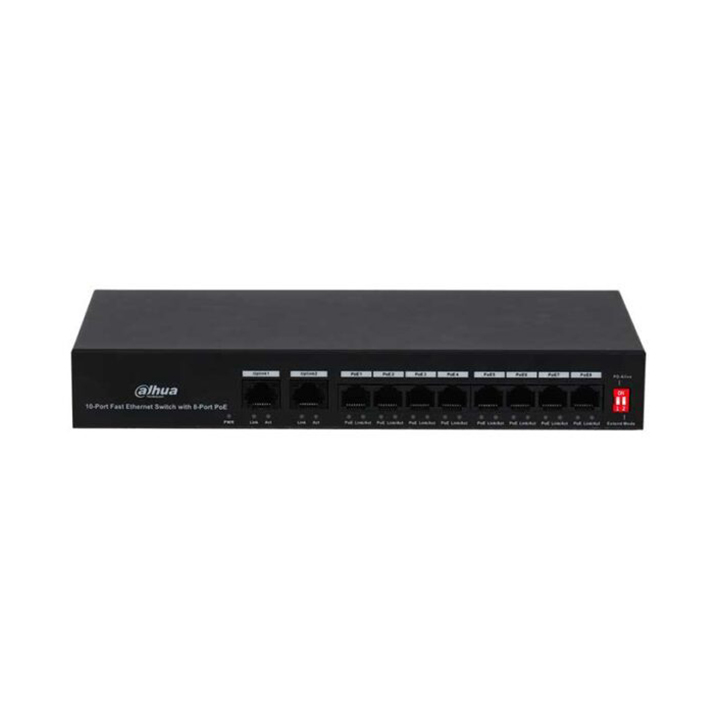 Switch 10-port 10/100Mbps PoE DAHUA DH-PFS3010-8ET-65