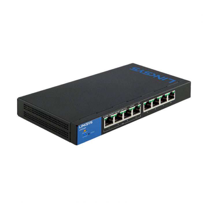 Smart Switch 8 cổng Gigabit Linksys LGS308P-AP