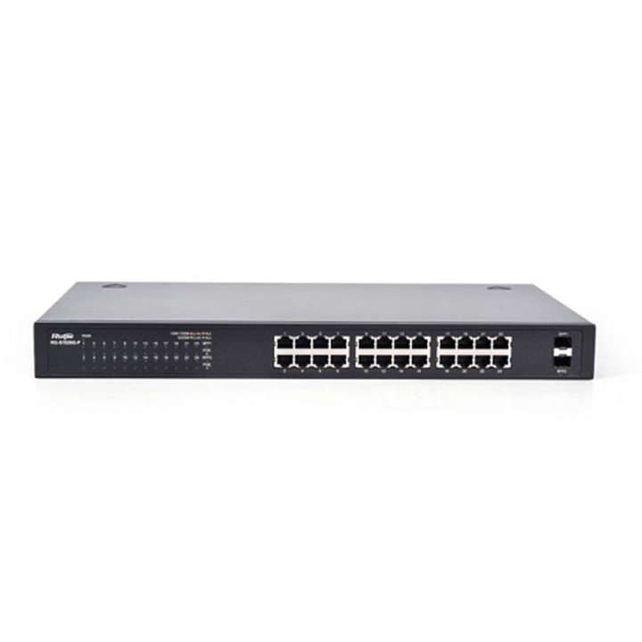 Unmanaged Gigabit Switch 24 Port GE POE + 2 GE SFP RUIJIE RG-S1826G-P