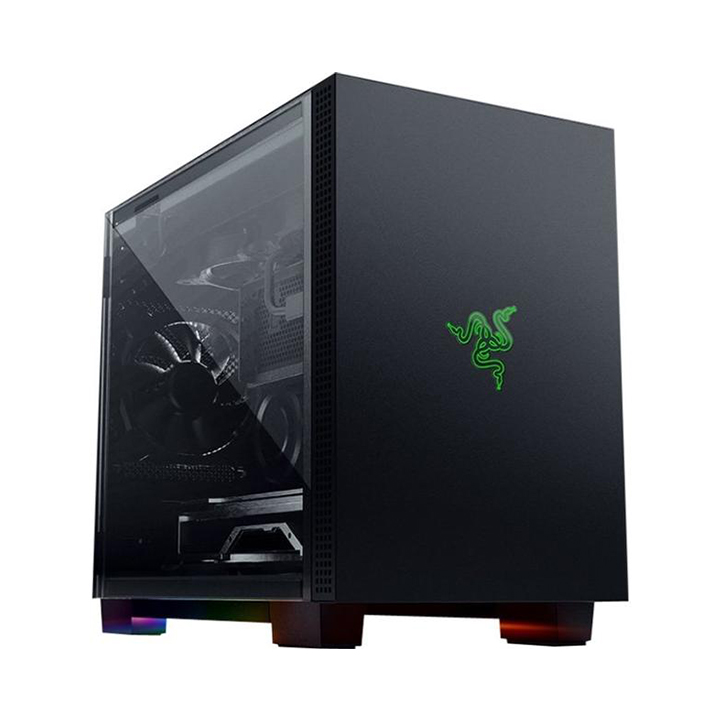 Case Razer Tomahawk M1 Mini-ITX Aluminum Tempered Glass Desktop Chassis RC21-01400100-R3M1