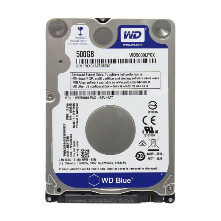 Ổ cứng Laptop HDD WD Blue 500GB 2.5