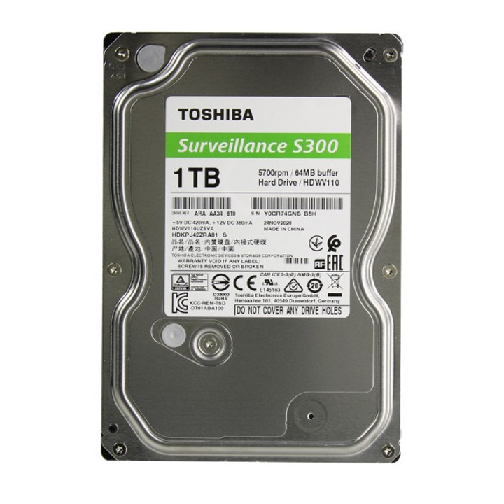 Ổ cứng HDD Toshiba 1TB HDWV110UZSVA 3.5inch dành cho Camera