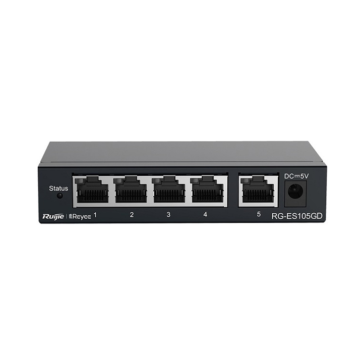 Switch 5 cổng Gigabit vỏ thép Reyee Ruijie RG-ES105GD