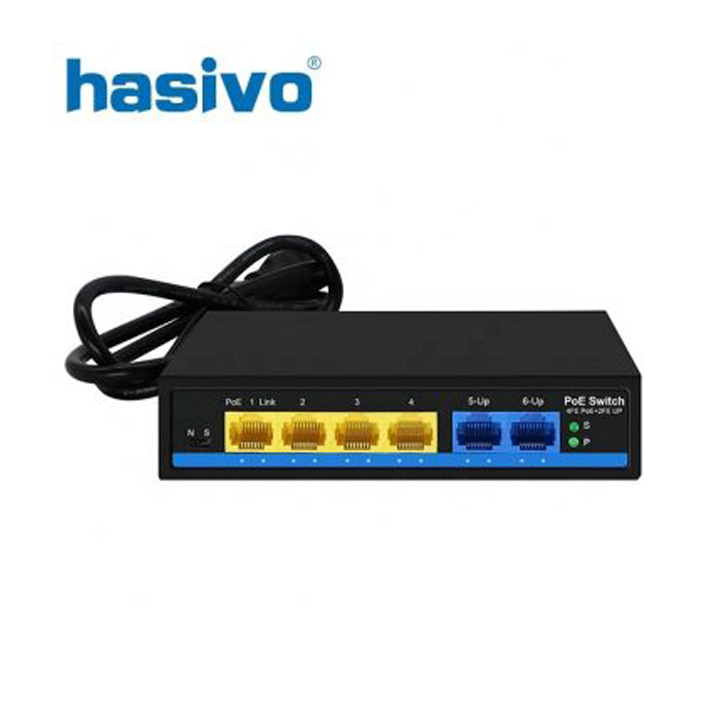 Switch PoE 4 port 100M HASIVO S600P-4F-2F-SE