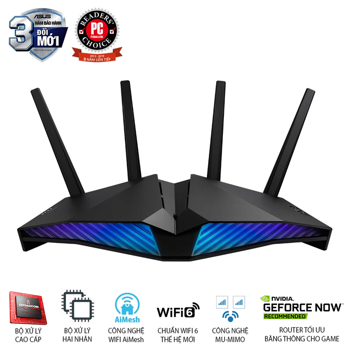 Gaming Router ASUS AX5400 Dual Band WiFi 6 RT-AX82U