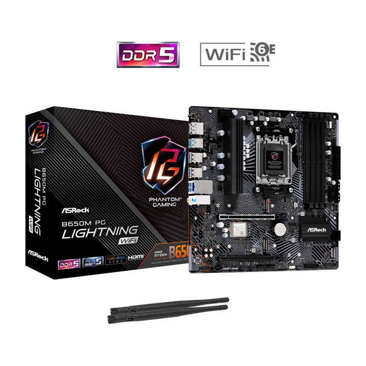 Mainboard ASRock B650M PG Lightning WiFi (AMD)