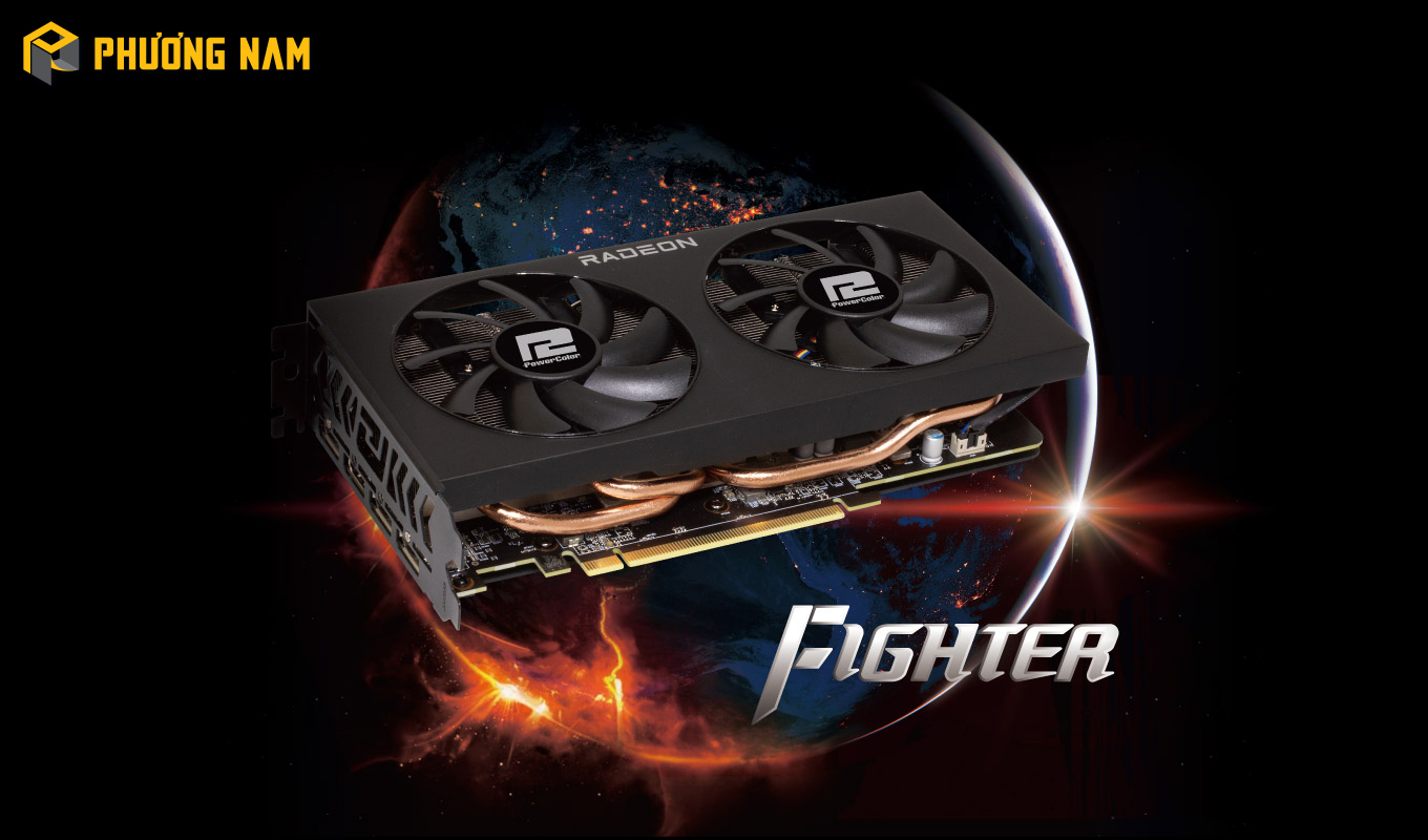 Card màn hình PowerColor Fighter AMD Radeon RX 7600 XT 16GB GDDR6 (RX7600XT 16G-F)