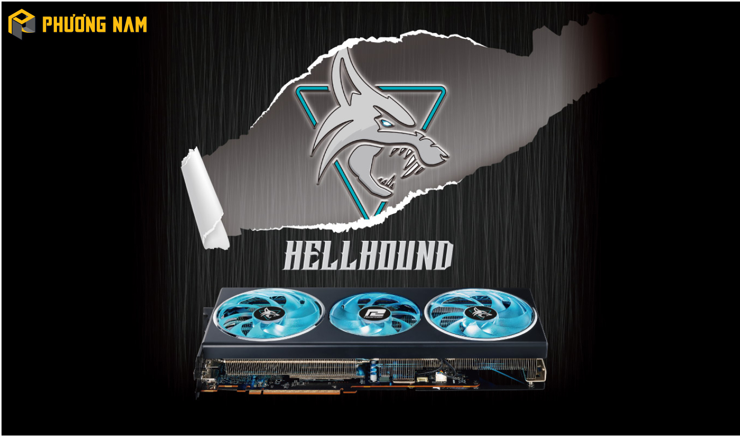 Card màn hình PowerColor Hellhound AMD Radeon RX 7900 GRE 16GB GDDR6 (RX7900GRE 16G-L/OC)