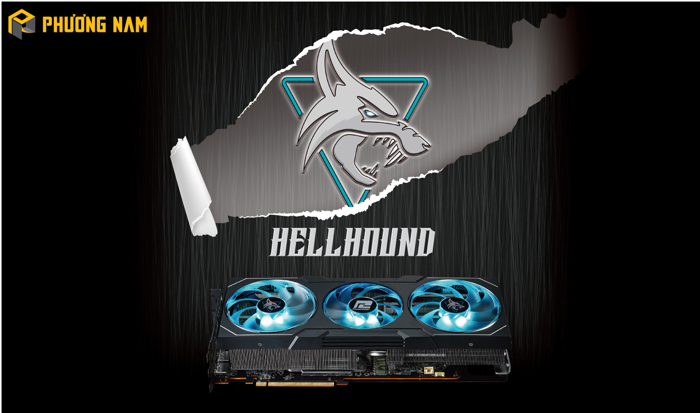 Card màn hình PowerColor Radeon Hellhound RX 7900 XTX 24GB GDDR6 (RX7900XTX 24G-L/OC)