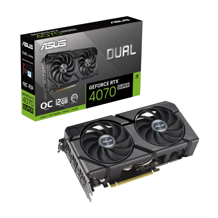 Card màn hình ASUS Dual GeForce RTX 4070 SUPER EVO OC Edition 12GB GDDR6X (DUAL-RTX4070S-O12G-EVO)