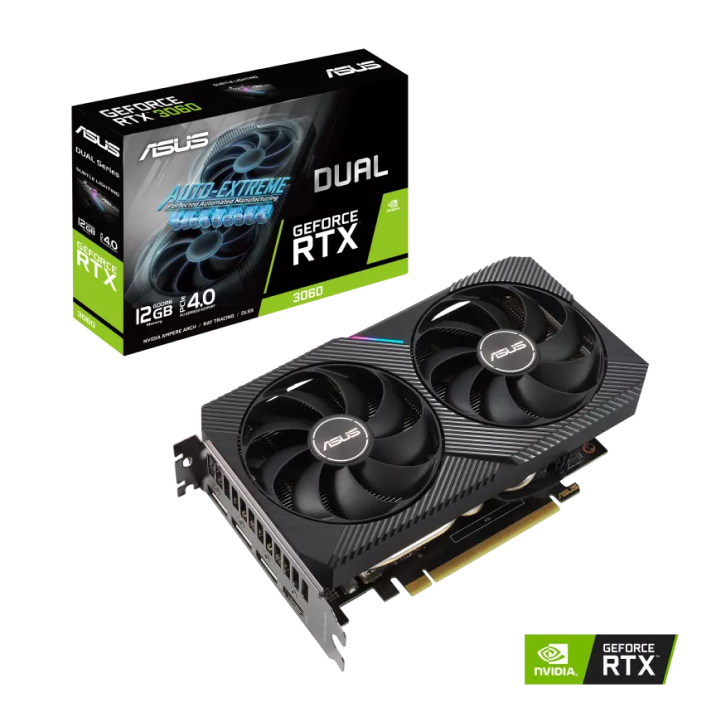 Card màn hình ASUS Dual GeForce RTX 3060 V2 12GB GDDR6 (DUAL-RTX3060-12G-V2)