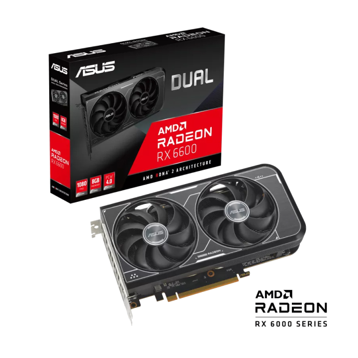 Card màn hình ASUS Dual Radeon RX 6600 V3 8GB GDDR6 (DUAL-RX6600-8G-V3)