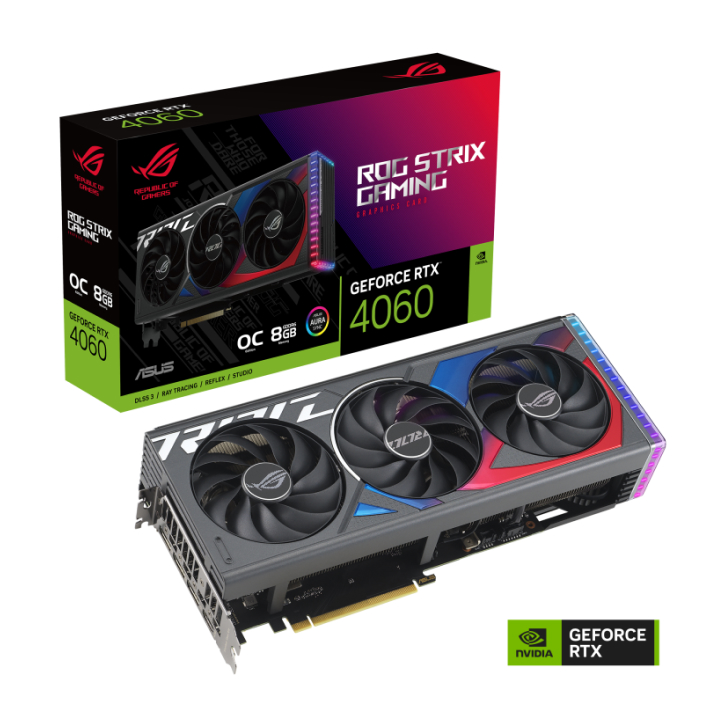 Card màn hình ASUS ROG Strix GeForce RTX 4060 OC Edition 8GB GDDR6 (ROG-STRIX-RTX4060-O8G-GAMING)