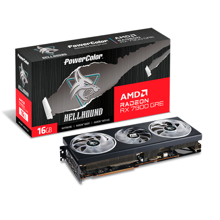 Card màn hình PowerColor Hellhound AMD Radeon RX 7900 GRE 16GB GDDR6 (RX7900GRE 16G-L/OC)