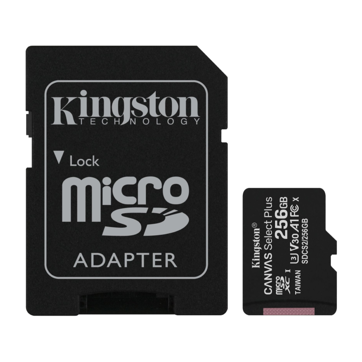 Thẻ nhớ MicroSDXC Kingston 256GB Canvas Select Plus SDCS2/256GB (Kèm Adapter)