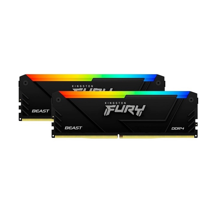 Ram PC Kingston Fury Beast RGB KF432C16BB2AK2/16 (16GB( 2x8GB) DDR4 3200MHz)