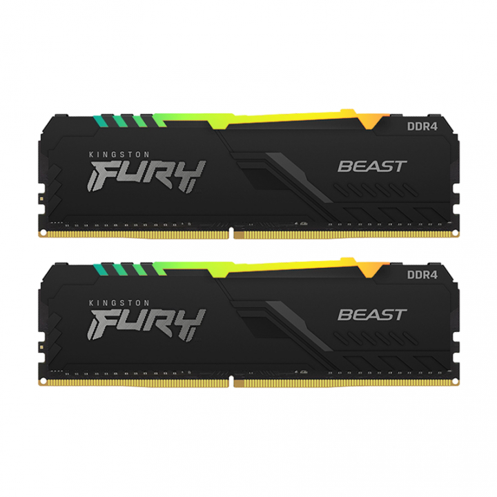 Ram PC Kingston Fury Beast RGB KF436C18BBAK2/32 (32GB (2x16GB) DDR4 3600MHz)