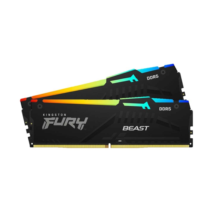 Ram PC Kingston Fury Beast Black RGB KF552C40BBAK2-64 (64GB (2x32GB) DDR5 5200MHz)