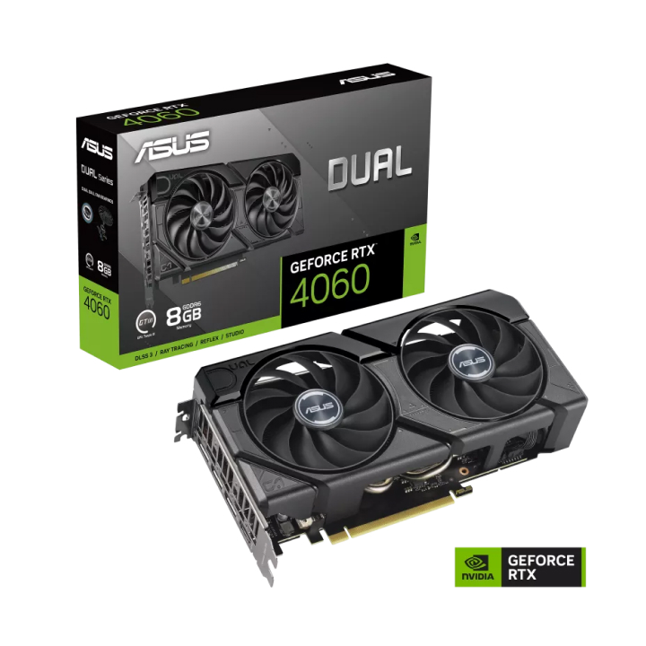 Card màn hình Asus Dual GeForce RTX 4060 EVO 8GB GDDR6 (DUAL-RTX4060-8G-EVO)