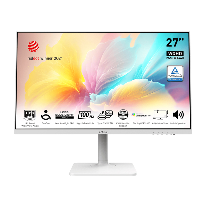 Màn hình MSI Modern MD272QXPW 27″ WQHD IPS 100Hz (Trắng)