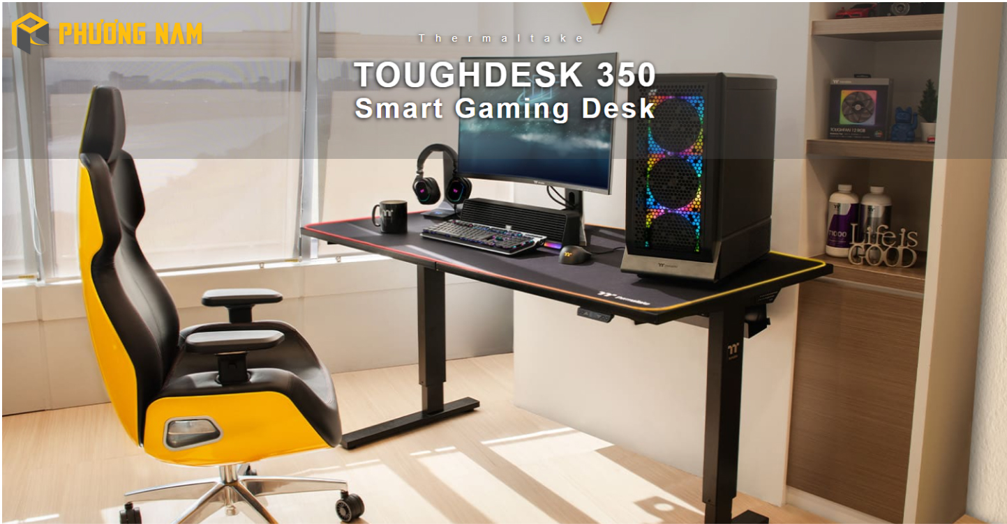 Bàn gaming Thermaltake TOUGHDESK 350 Smart GGD-EDN-BKEIRW-01