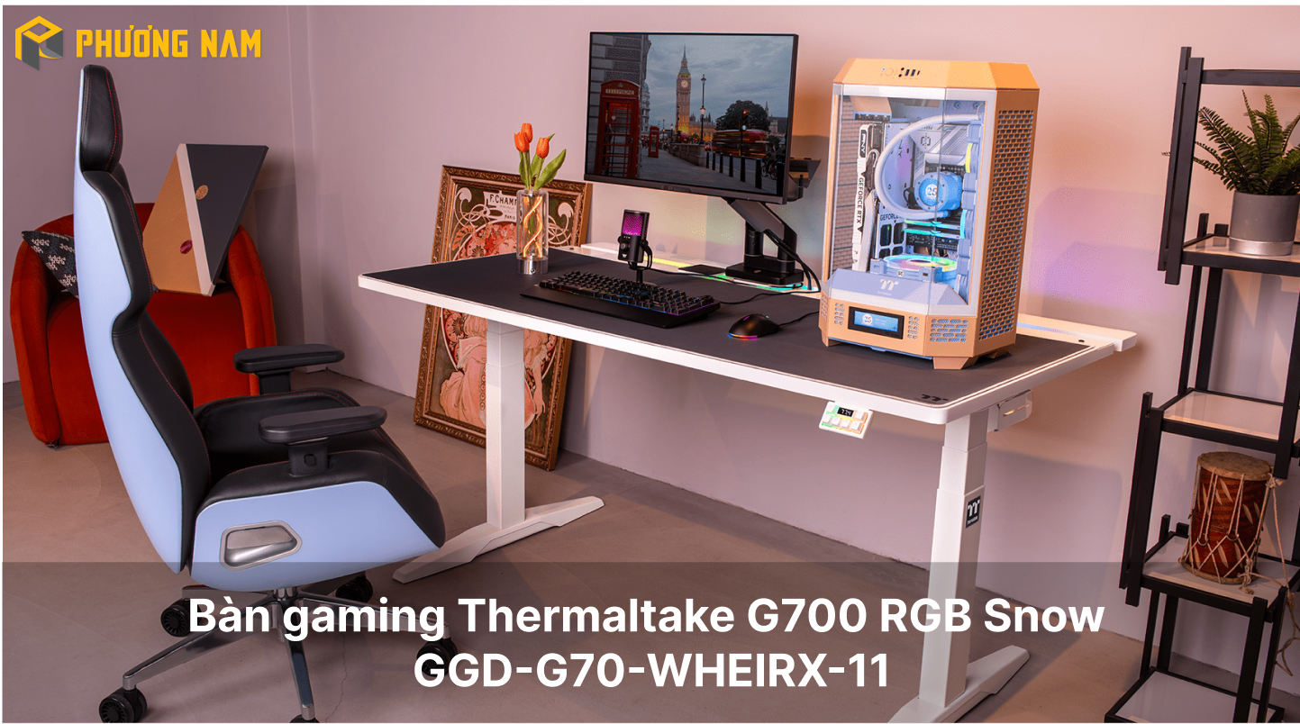 Bàn gaming Thermaltake G700 RGB Snow GGD-G70-WHEIRX-11