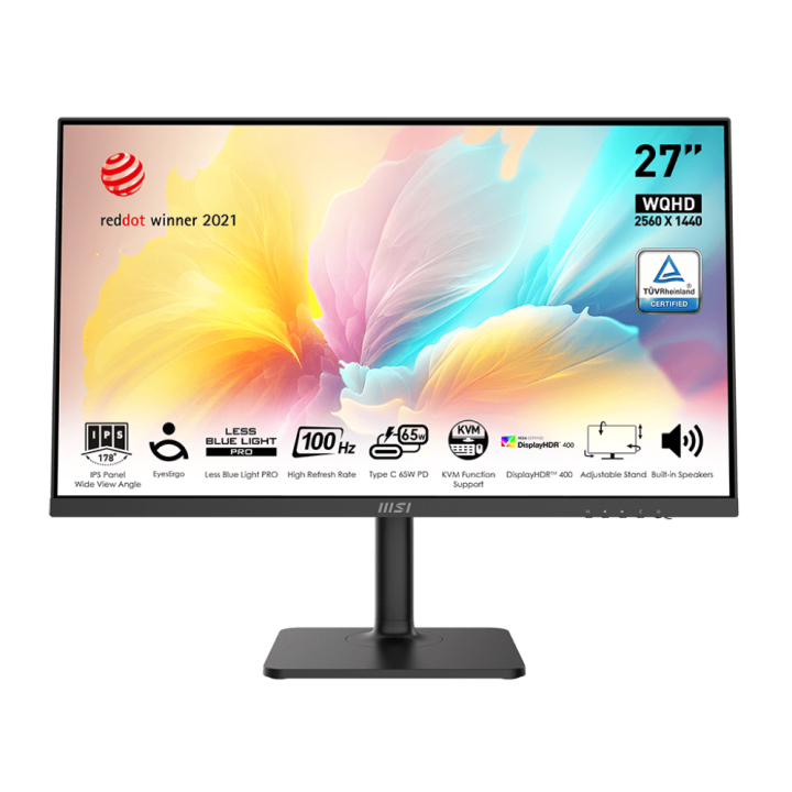 Màn hình MSI Modern MD272QXP 27″ WQHD IPS 100Hz (Đen)