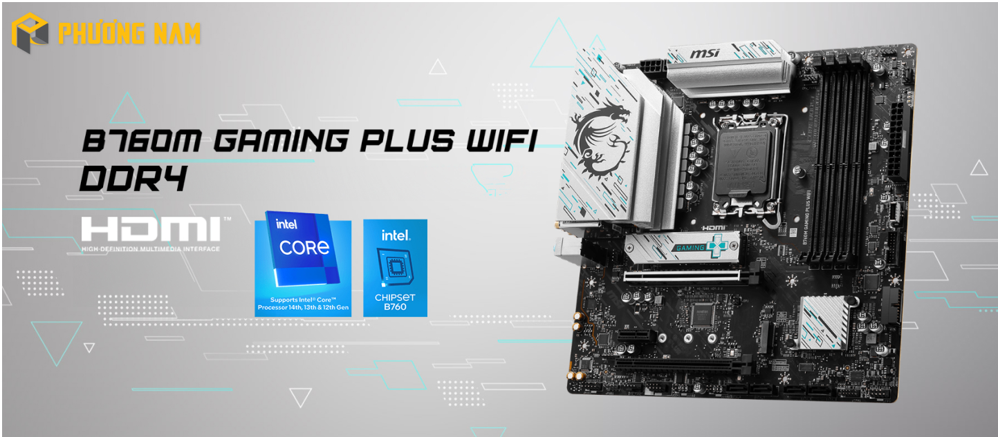 Mainboard MSI B760M GAMING PLUS WIFI DDR4 (Intel)