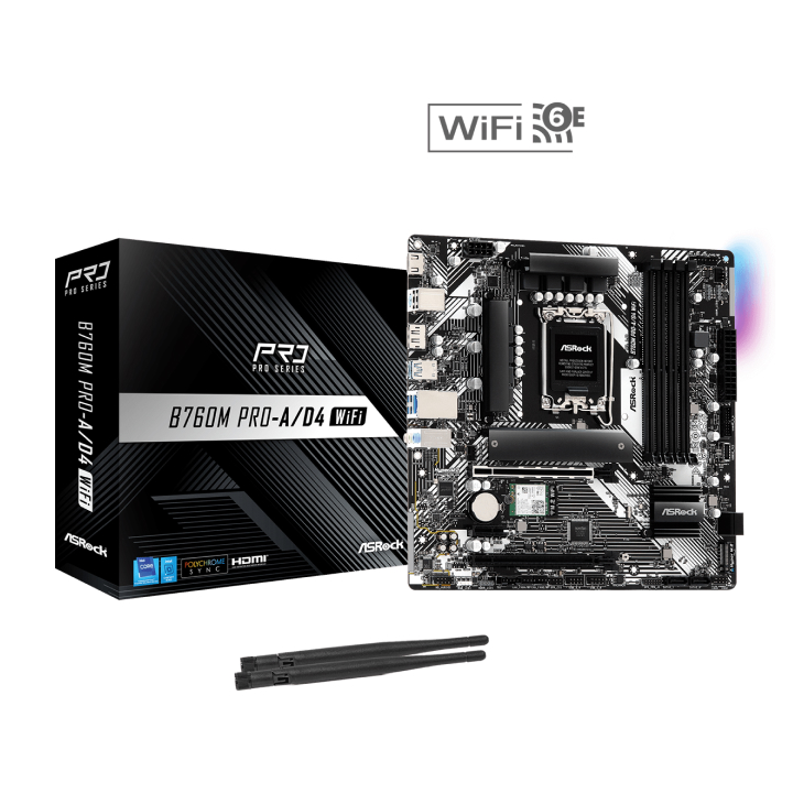 Mainboard ASRock B760M Pro-A/D4 Wifi (Intel)